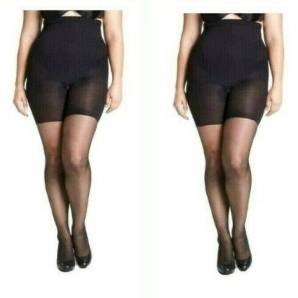 Two Spanx Women In Power High Waist Black Shaping Sheers Plus Size E BOGO